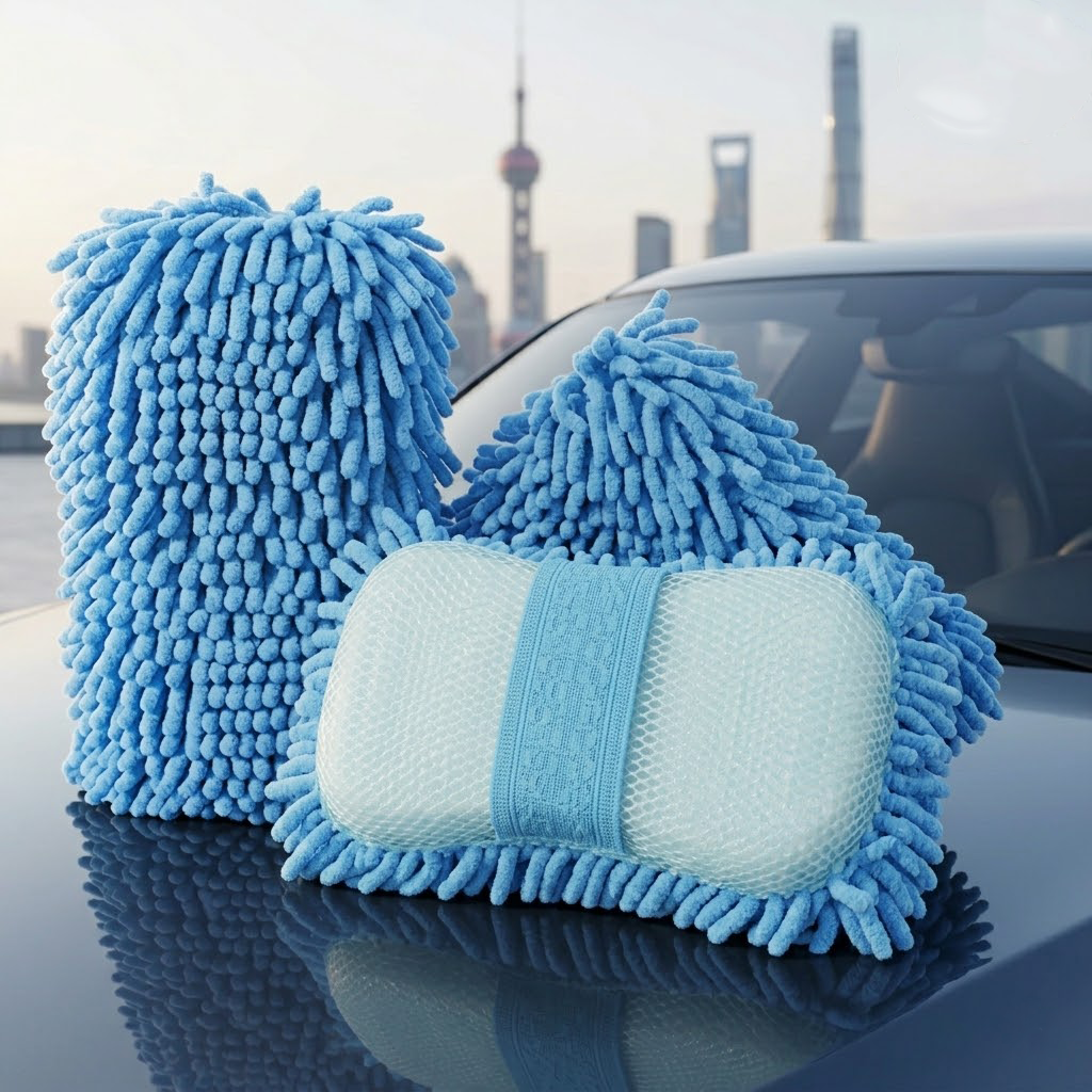 Mozeylocosh Elite Series Microfiber Car Wash Mitt - Scratch-Free Professional Detailing Glove, High-Density & Ultra-Absorbent