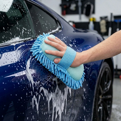 Mozeylocosh Elite Series Microfiber Car Wash Mitt - Scratch-Free Professional Detailing Glove, High-Density & Ultra-Absorbent