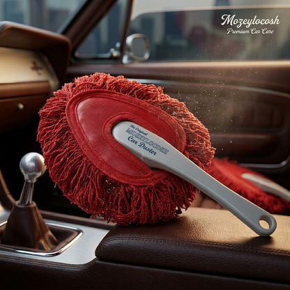 Mozeylocosh Compact Detailing Duster - Specialized for Dashboard & Console, Lint-Free & Anti-Static Interior Cleaning Tool